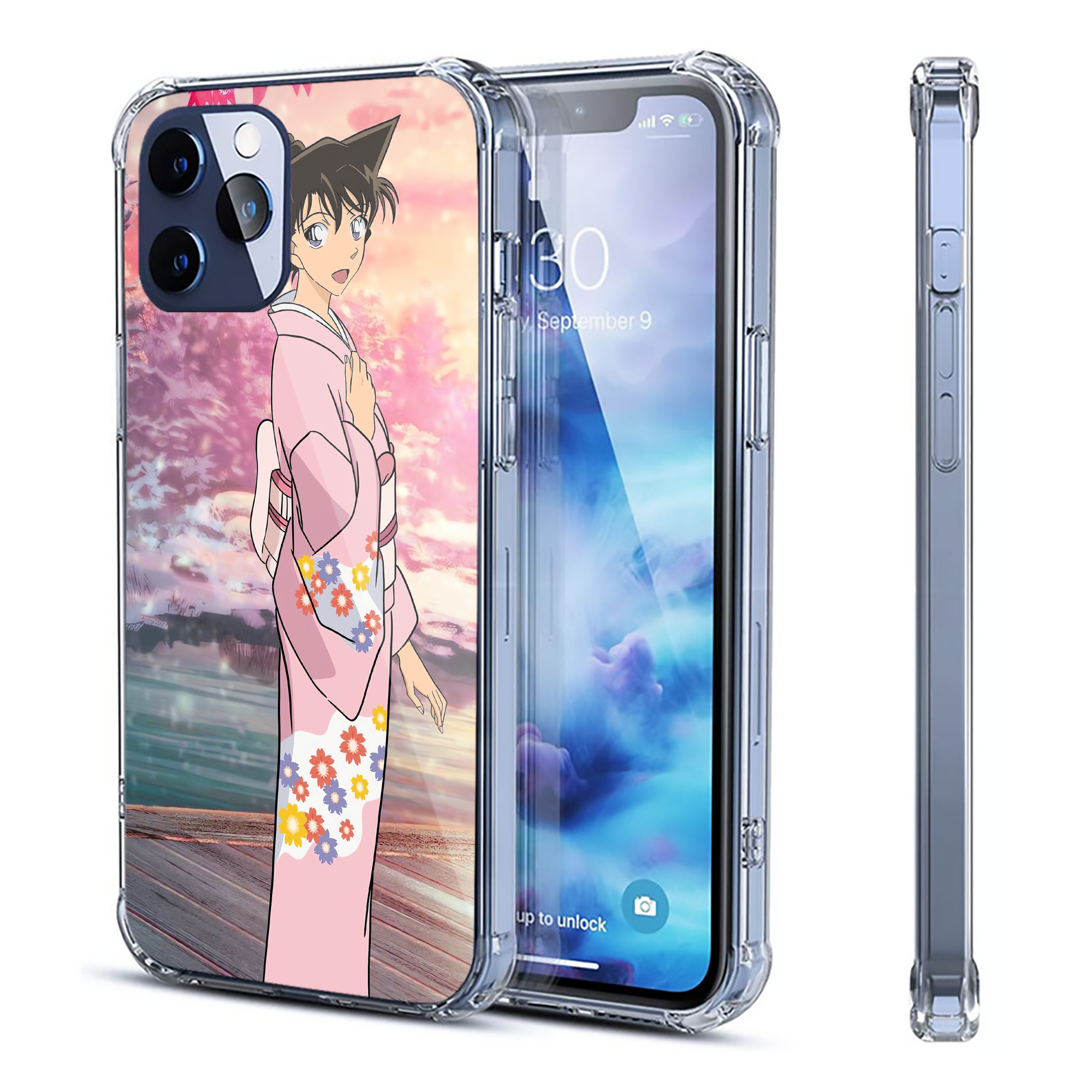 （画像用） 名探偵コナン Detective Conan 【iPhone 12シリーズ対応】透明スマホケース（クリアソフトケース）